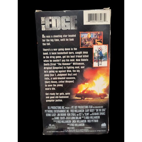 On The Edge 2002 VHS Tape Ice-T Gary Busey Fred Williamson City Heat Rare Movie - Picture 3 of 7